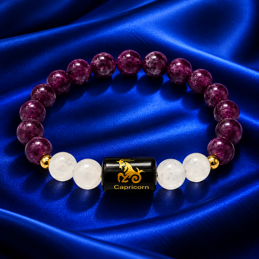 Capricorn Crystal Bracelet – Focus, Discipline & Inner Peace 💜