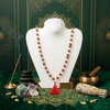 Rudraksha and White quartz Mala