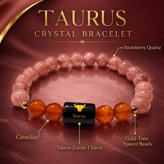 Taurus Crystal Bracelet โ Love, Confidence & Positive Energy ๐งกโจ