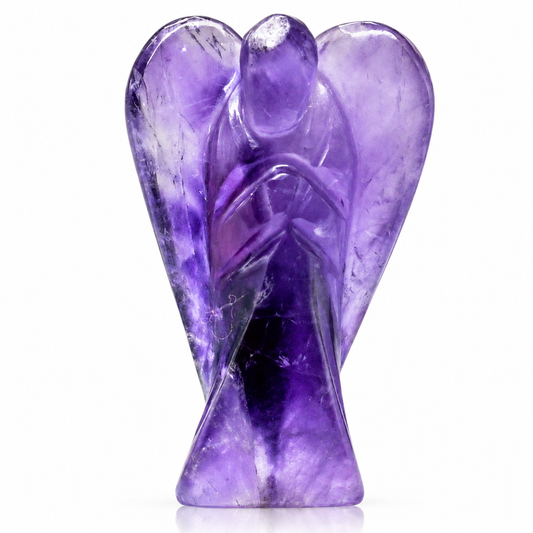 Amethyst Crystal Angel – Healing, Protection & Spiritual Growth Gemstone Statue 💜