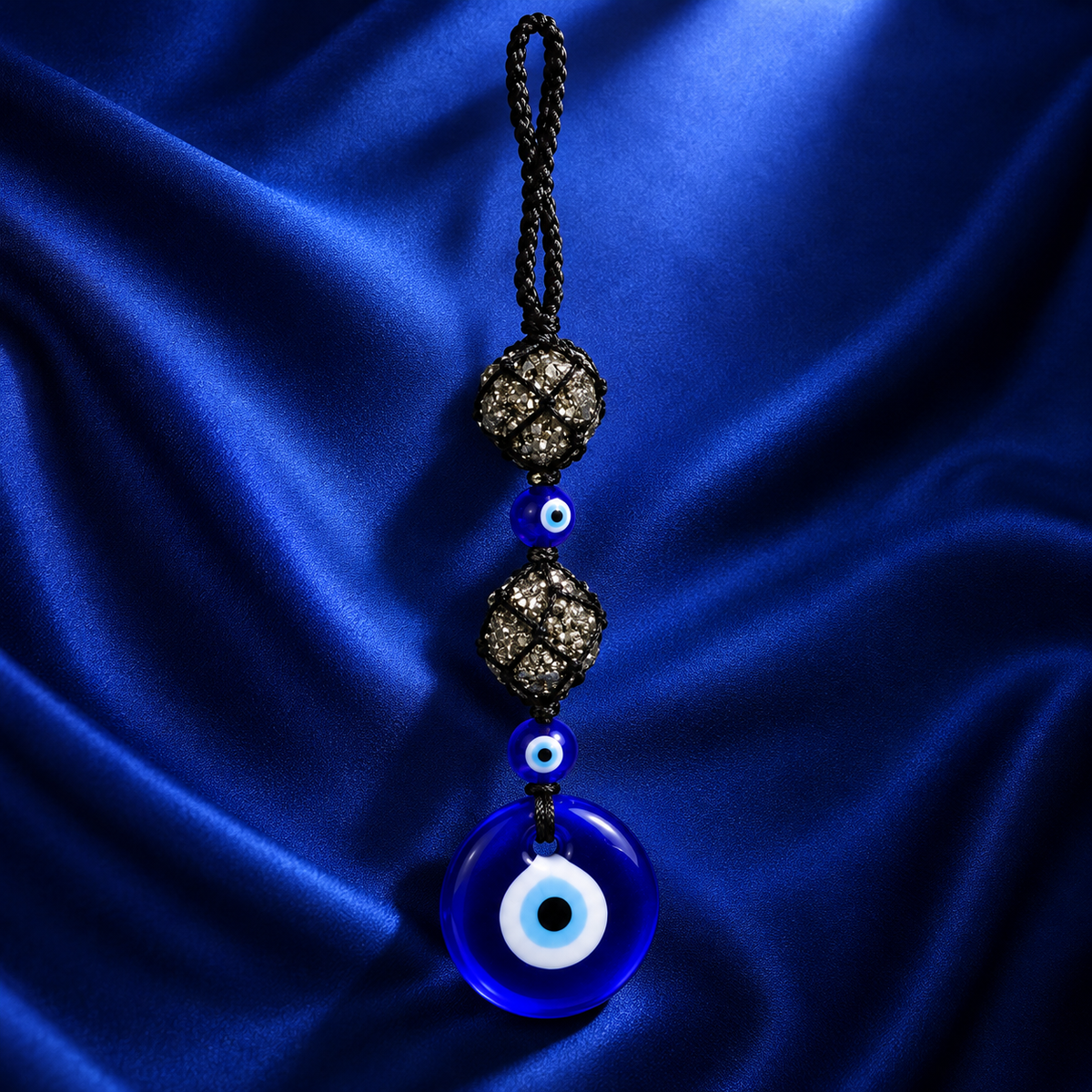 Pyrite Evil Eye Hanging