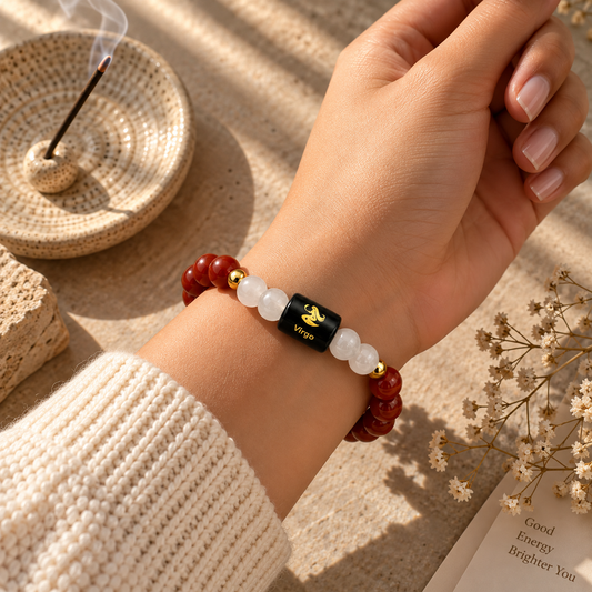 Virgo Crystal Bracelet – Grounding, Focus & Positive Energy ❤️✨