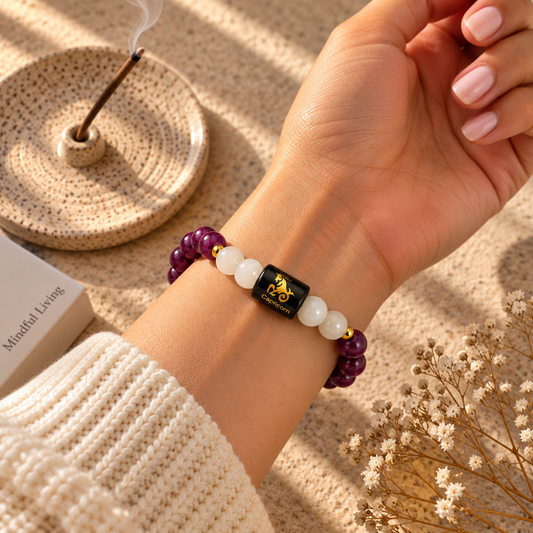 Capricorn Crystal Bracelet – Focus, Discipline & Inner Peace 💜