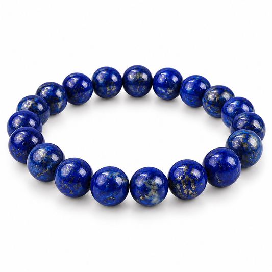Power Bracelet | Natural Lapis Lazuli Crystal Bracelet for  Positive Energy | 8MM Beads