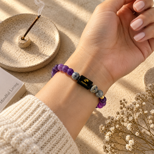 Aquarius Crystal Bracelet – Creativity, Clarity &amp; Intuition 💜