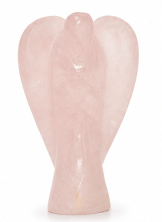 Natural Rose Quartz Angel Crystal – Love, Healing & Emotional Balance Guardian Statue