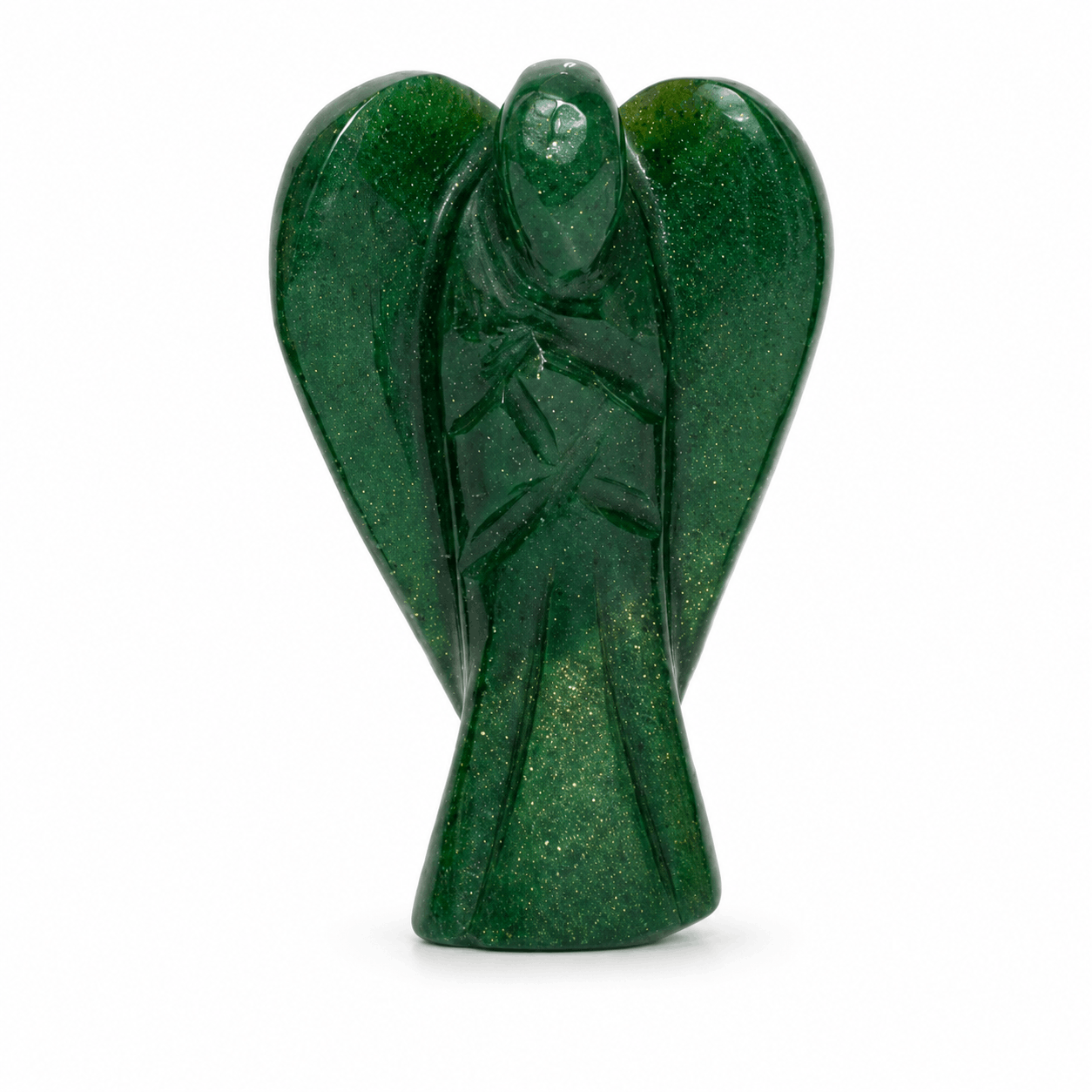 Green Aventurine Crystal Angel – Luck, Prosperity, Wealth & Heart Chakra Healing | Natural Gemstone Angel
