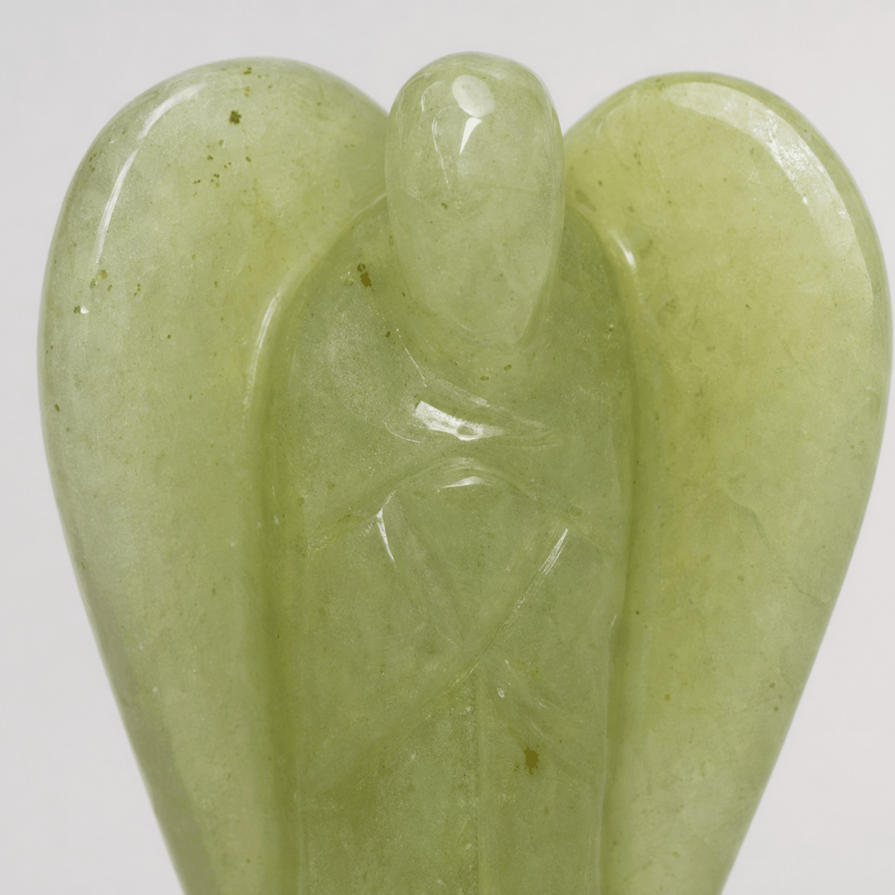 Green Aventurine Crystal Angel – Luck, Wealth, Prosperity & Heart Healing Energy | Hand-Carved Gemstone Angel