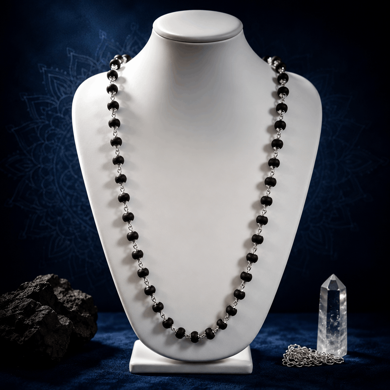 Karungali Mala | Natural Ebony Wood Protection Mala for Positive Energy, Grounding & Spiritual Growth