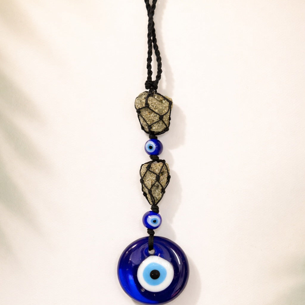Pyrite Evil Eye Hanging Protection for Car & Home