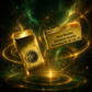 Two gold boxes labeled 'Aura Booster' against a cosmic background