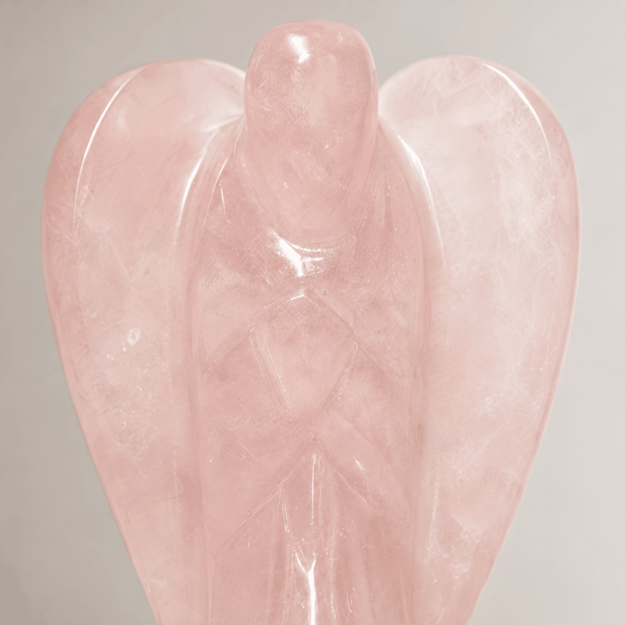 Natural Rose Quartz Angel Crystal – Love, Healing & Emotional Balance Guardian Statue