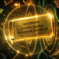 Book titled 'Aura Booster' in a glowing crystal ball with mystical background