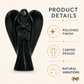 Black Obsidian Angel Crystal – Protection, Grounding & Negative Energy Shield | Natural Healing Crystal Statue