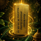Gold block labeled 'Aura Booster' with mystical glow on a dark background