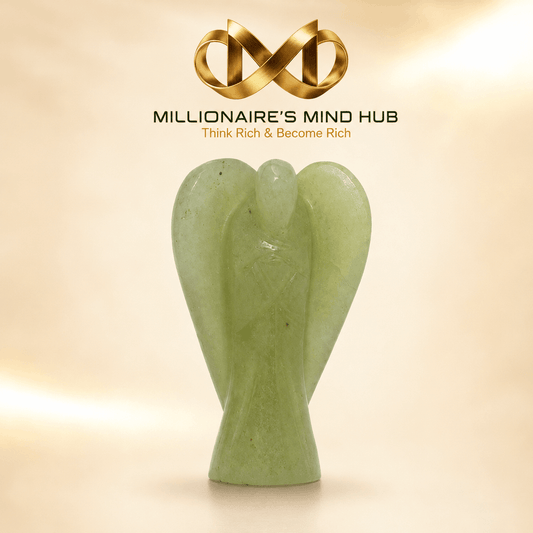 Green Aventurine Crystal Angel – Luck, Wealth, Prosperity & Heart Healing Energy | Hand-Carved Gemstone Angel