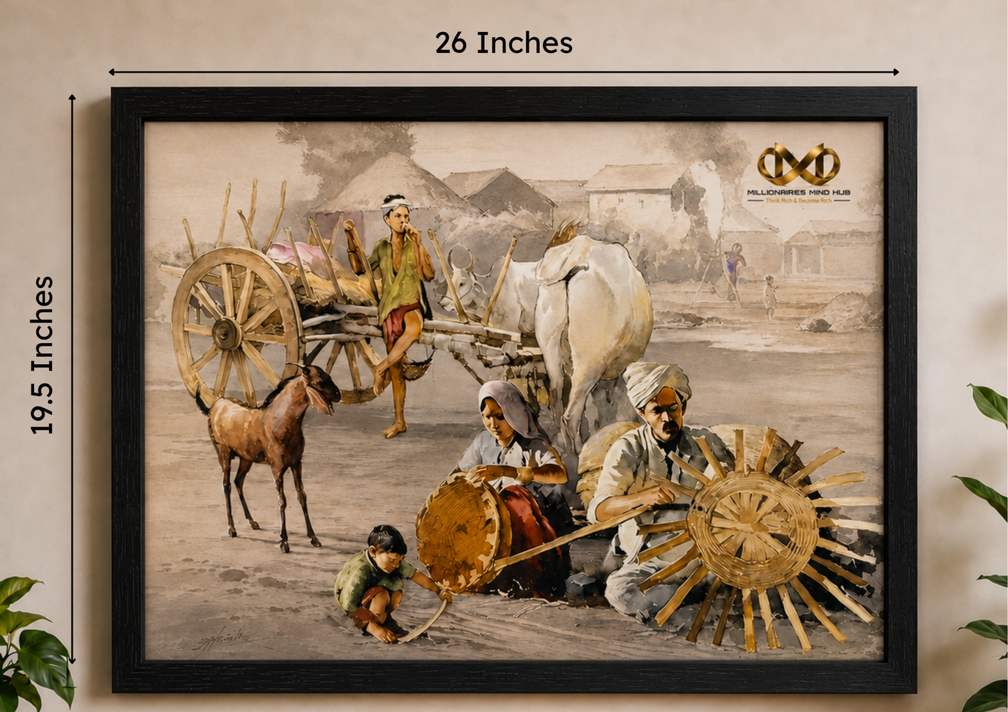 Money Vastu Painting -2  for Home & Office | White 19.5 x 26 Inches | West-South-West