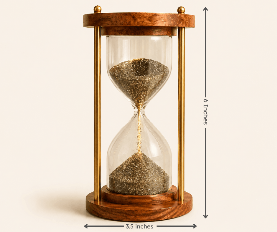 Pyrite Sand Timer (1 Minute) | Wealth, Prosperity & Positive Energy