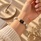 Cancer Zodiac Bracelet – White Howlite & Moonstone Crystal Beads