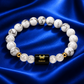 Cancer Zodiac Bracelet – White Howlite & Moonstone Crystal Beads