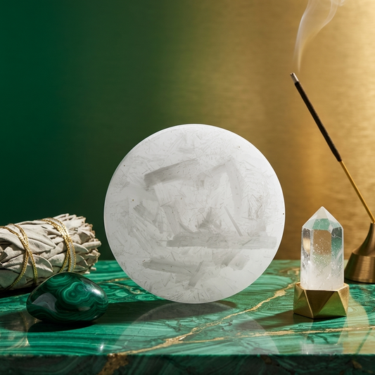 Selenite Charging Plate – Cleanse & Recharge Crystals Naturally