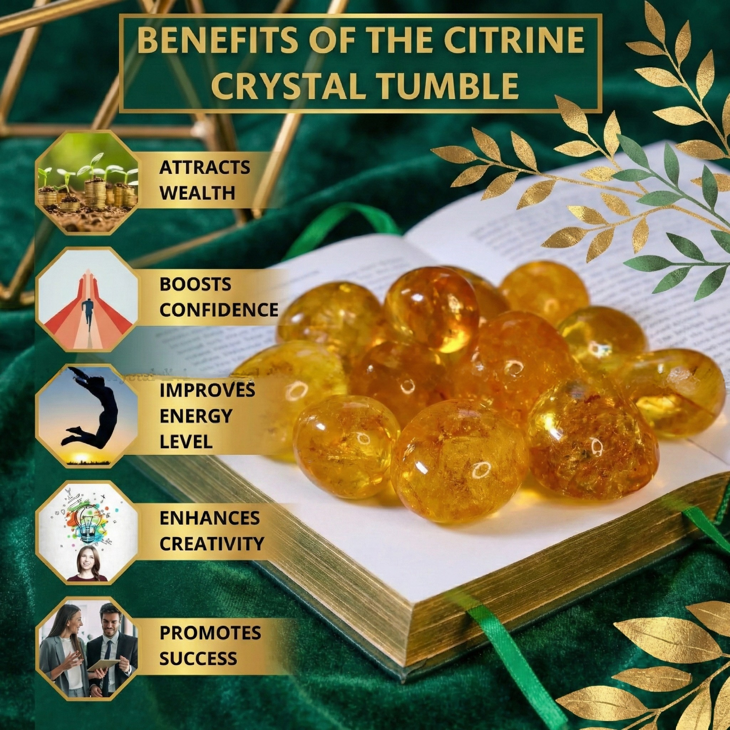 Citrine Tumble Tumble (1 Pc)
