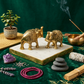 Elephant Pair Gold