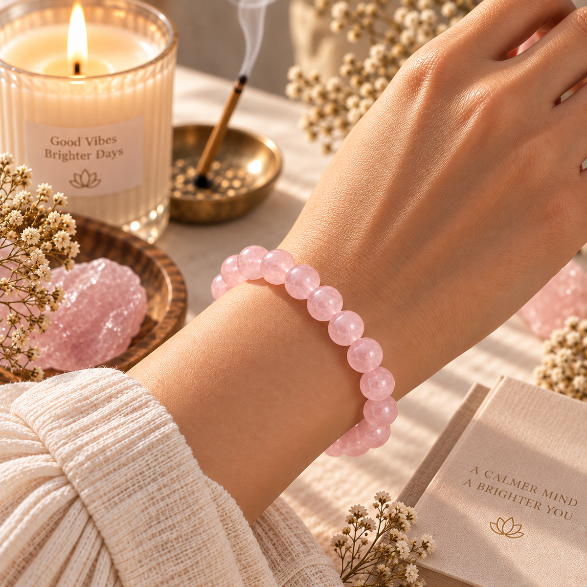 Rose Quartz Crystal Bracelet