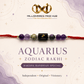 Aquarius Zodiac Rakhi with Amethyst, Kiwi Jasper and Sodalite Beads