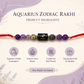 Aquarius Zodiac Rakhi with Amethyst, Kiwi Jasper and Sodalite Beads