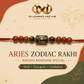 Aries Zodiac Rakhi with Red Jasper and Tiger’s Eye