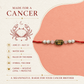 Cancer Zodiac Rakhi with White Howlite and Rose Quartz Beads