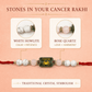 Cancer Zodiac Rakhi with White Howlite and Rose Quartz Beads