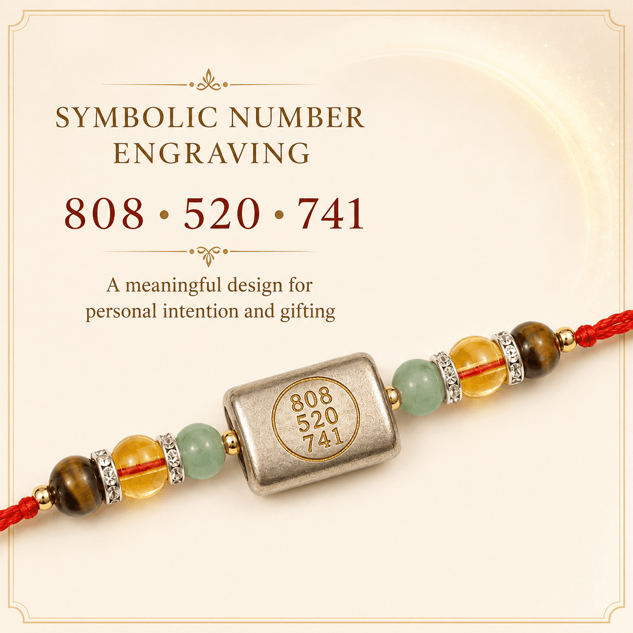 💰 Prosperity Symbol Rakhi – 808 • 520 • 741 🧿