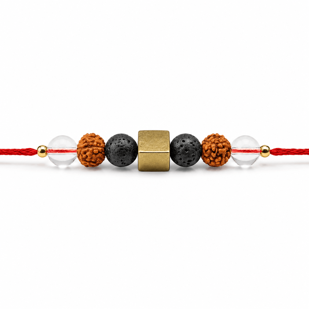 Crystal & Rudraksha Rakhi – Clarity, Grounding & Blessings  🤎
