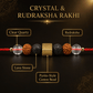 Crystal & Rudraksha Rakhi – Clarity, Grounding & Blessings  🤎