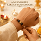 Crystal & Rudraksha Rakhi – Clarity, Grounding & Blessings  🤎