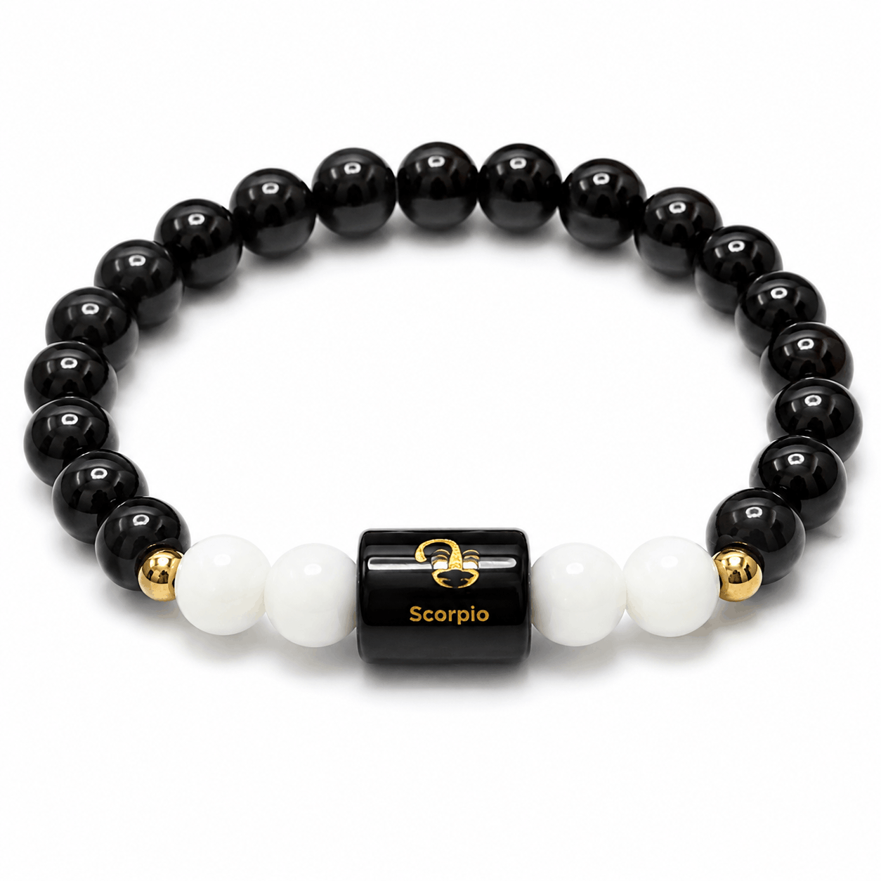 Scorpio Crystal Bracelet – Protection, Strength &amp; Inner Peace 🖤🤍✨