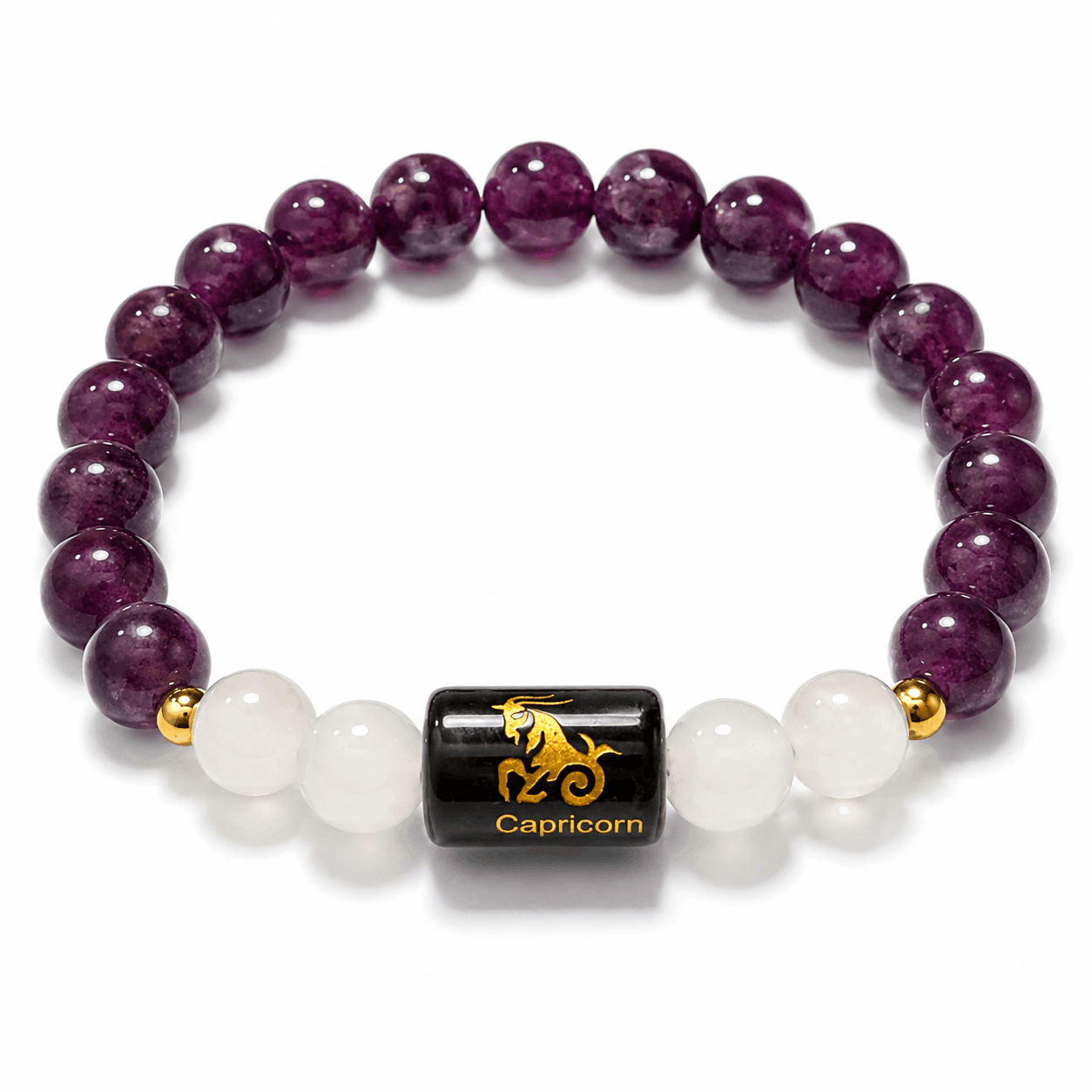 Capricorn Crystal Bracelet – Focus, Discipline & Inner Peace 💜