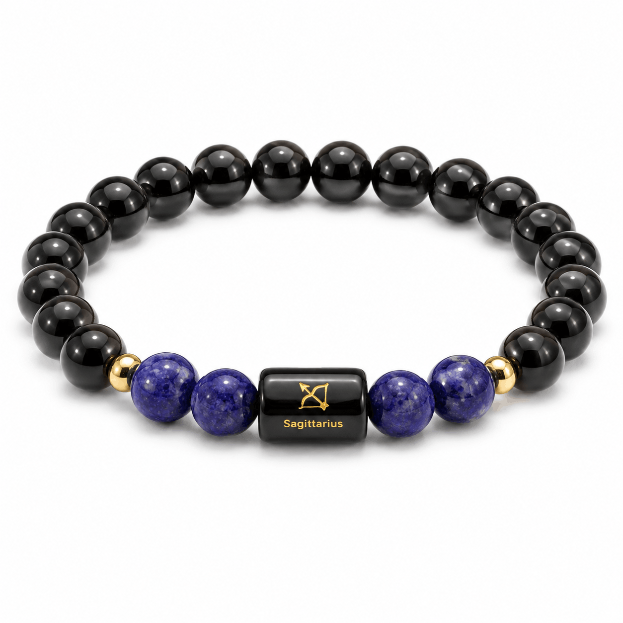 Sagittarius Crystal Bracelet – Protection, Wisdom &amp; Confidence 🖤💙