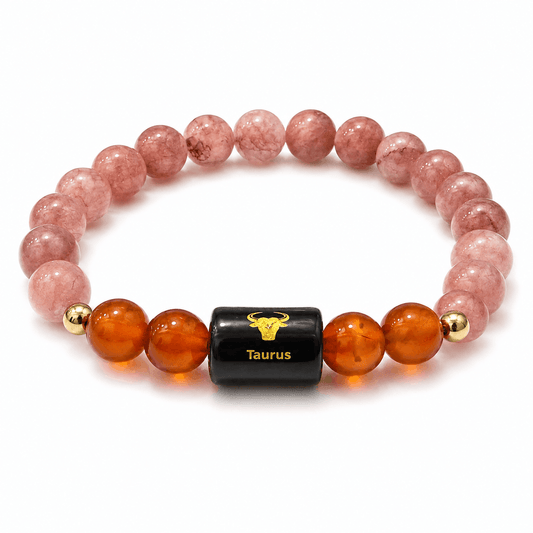 Taurus Crystal Bracelet – Love, Confidence & Positive Energy 🧡✨