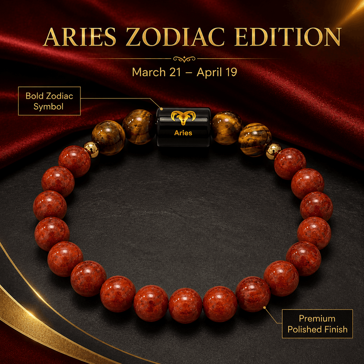 Aries Crystal Bracelet – Courage, Strength & Confidence ❤️✨