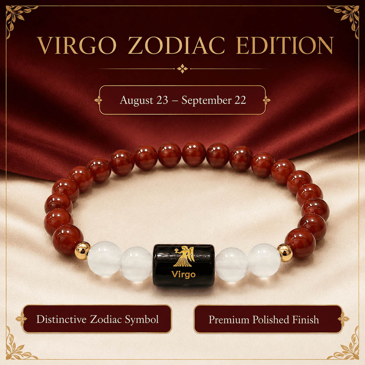 Virgo Crystal Bracelet – Grounding, Focus & Positive Energy ❤️✨