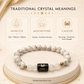 Cancer Zodiac Bracelet – White Howlite & Moonstone Crystal Beads