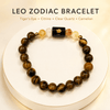 Leo Zodiac Crystal Bracelet – Tiger’s Eye, Citrine & Carnelian