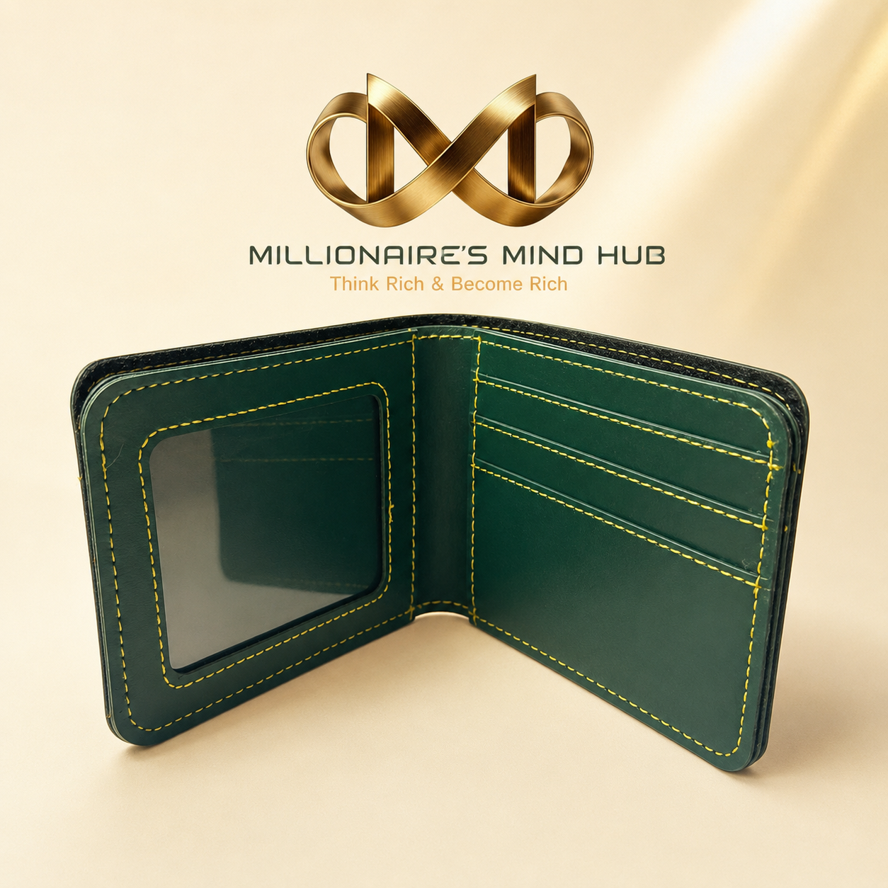 💚 Success Wallet for Men | Premium Green Leather Wallet | Lucky Prosperity Wallet with Card Holder