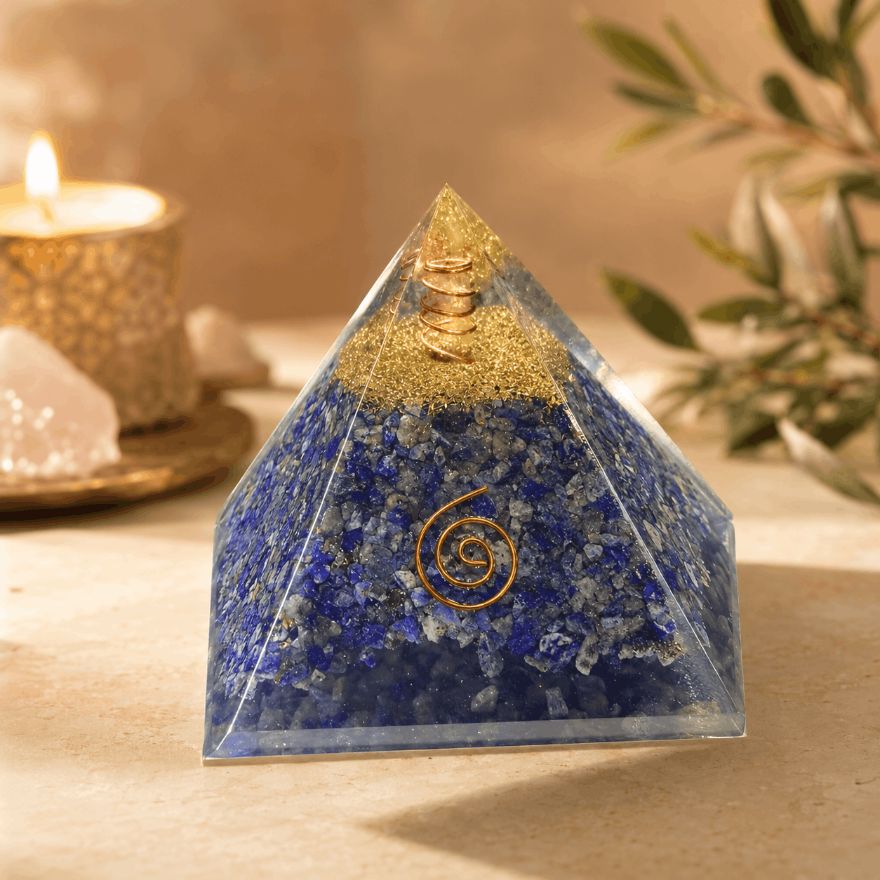 🔷 Lapis Lazuli Pyramid – Wisdom, Protection & Positive Energy 💙✨