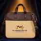 Beige and brown bag with 'Millionaires Mind Hub' logo on a dark background