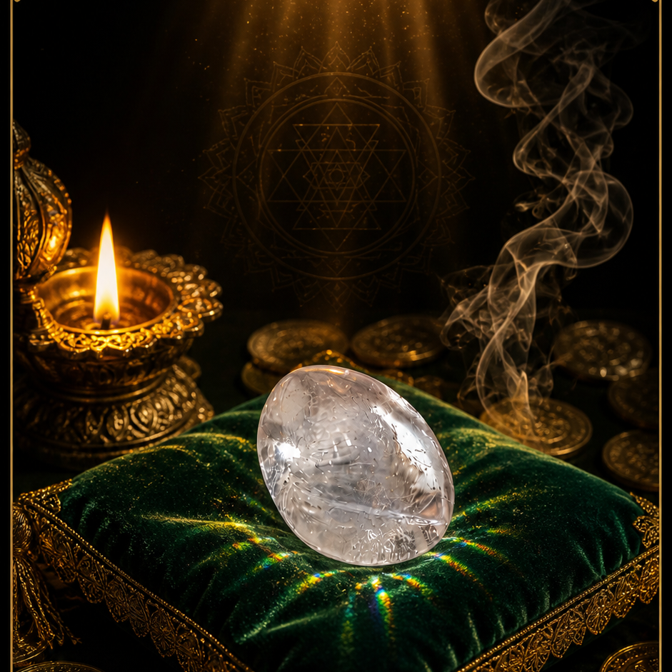 Clear Quartz Tumble Stone – Master Healer Crystal | Energy Amplifier, Wealth & Healing Stone