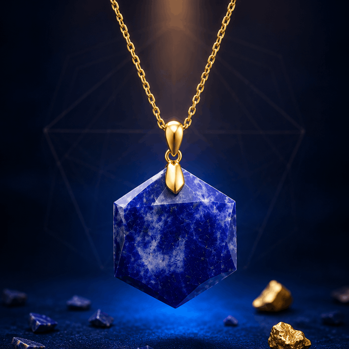 Power Pendant Lapis Lazuli | Wisdom, Confidence & Communication | Natural Healing Stone Pendant
